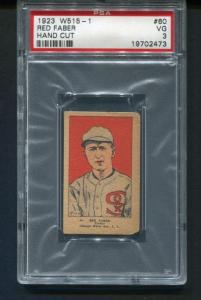 1923 W515-1 Red Faber Chicago White Sox Card