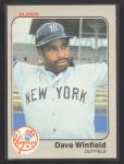 1983 Fleer Dave Winfield Baseball Card #398