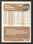 1983 Fleer Dave Winfield Baseball Card #398