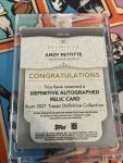 2021 Topps Definitive Andy Pettitte Autographed Relic