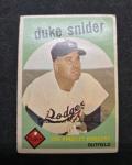 1959 Topps Duke Snider HOF Dodgers Card