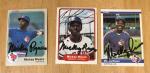 Mickey Rivers Autographed Texas Rangers Card Lot