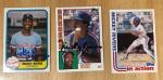 Mickey Rivers Autographed Texas Rangers Card Lot