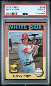 1975 Topps Bucky Dent Card PSA 8