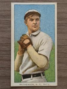 1909-11 T206 Christy Mathewson White Cap Card