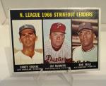 1967 Topps Sandy Koufax, Jim Bunning, Bob Veale