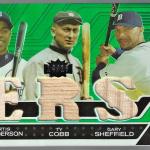 Ty Cobb Al Kaline Ivan Rodriguez Triple Threads Booklet