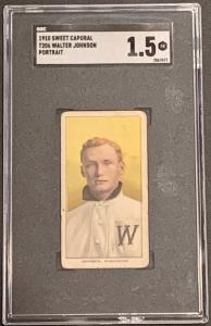 1909-11 T206 Walter Johnson Portrait Card