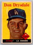 1958 Topps Don Drysdale Dodgers Card #25