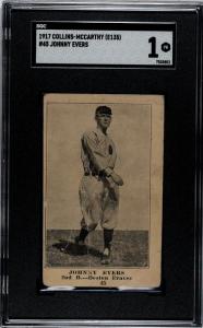 1917 Collins-McCarthy Johnny Evers #45 Card