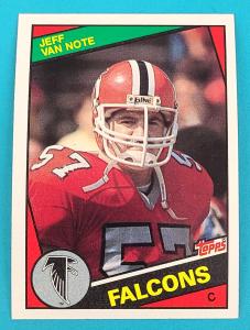 1984 Topps Jeff Van Note Atlanta Falcons Card
