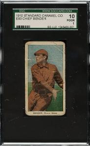 1910 E93 Chief Bender Caramel HOF Card