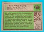 1984 Topps Jeff Van Note Atlanta Falcons Card