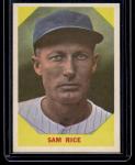 1960 Fleer Sam Rice Baseball Card #34