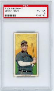 1909 T206 Piedmont Elmer Flick Card PSA 4