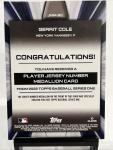 2022 Topps Gerrit Cole Jersey Card Yankees