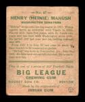 1933 Goudey Heinie Manush #47 Baseball Card