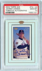 2002 Topps 206 Johnny Damon On-Card Autograph