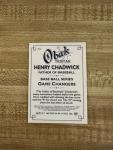 2009 TriStar Obak Henry Chadwick Baseball Card