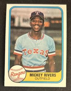 1981 Fleer Mickey Rivers Baseball Card #617