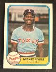 1981 Fleer Mickey Rivers Baseball Card #617