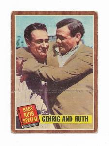 1962 Topps Babe Ruth & Gehrig #140 Card