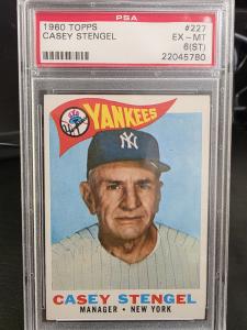 Casey Stengel 1960 Topps PSA 6 Yankees Card