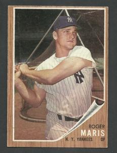 1962 Topps Roger Maris #1 Yankees Card