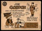 1960 Topps Joe Gordon Cleveland Indians Card