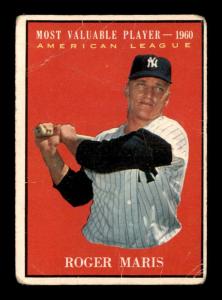 1961 Topps Roger Maris MVP Baseball Card