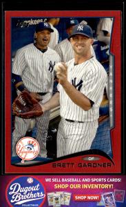 Brett Gardner Red #254 New York Yankees Card