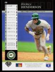 1994 Upper Deck Rickey Henderson Baseball Card #60