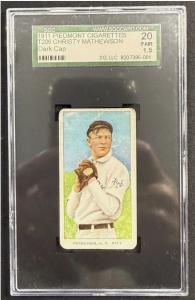 1911 T206 Sweet Caporal Christy Mathewson Card