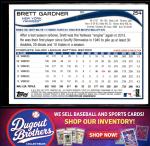 Brett Gardner Red #254 New York Yankees Card