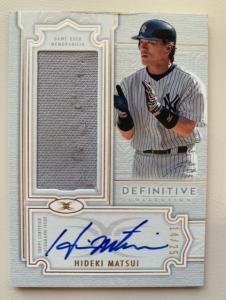 Hideki Matsui 2020 Topps Definitive Auto Patch /25