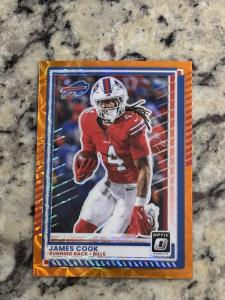 2025 Panini Optic James Cook Orange Scope Card