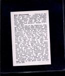 1950 Callahan Dan Brouthers HOF #7 Card