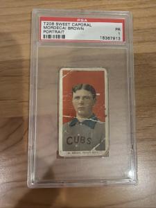 1909-11 T206 Mordecai Brown Portrait Card