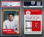 2009 Topps Gold Refractor Babe Ruth Card PSA 9