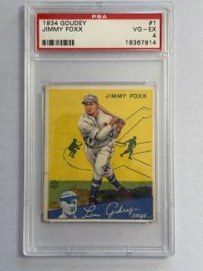 1934 Goudey R320 Jimmie Foxx Baseball Card PSA 4