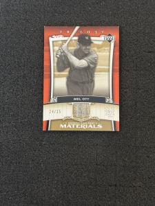 2005 Upper Deck Trilogy Mel Ott /25 Jersey Card