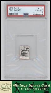 1950 Paul Waner Baseball Stars Orange Back Card