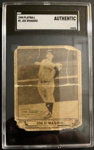 1940 Play Ball Joe DiMaggio SGC Authentic Card