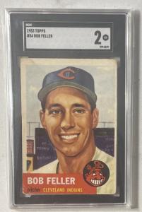 1953 Topps Bob Feller Card #54 SGC 2