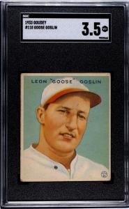 1933 Goudey Leon "Goose" Goslin Sports Card
