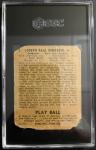 1940 Play Ball Joe DiMaggio SGC Authentic Card