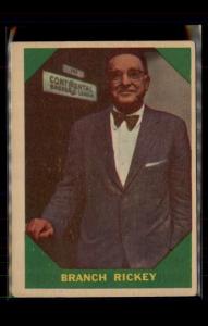 1960 Fleer Branch Rickey Baseball Card #55
