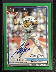 2026 Topps Series 1 Anthony Volpe Autograph Green /99