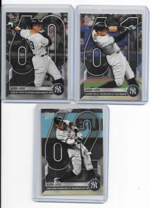 2022 Topps Now Aaron Judge HR #60-62 Card