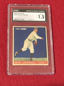 1933 Goudey Earle Combs #103 Yankees Card